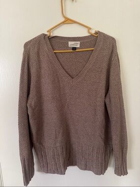 Universal Thread V-Neck Sweater in Taupe
